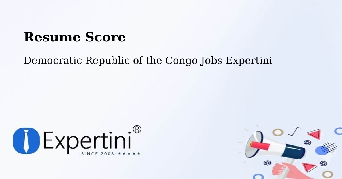 Resume Score & Job Description Match Tool – Lusambo - Democratic Republic of the Congo Jobs Expertini